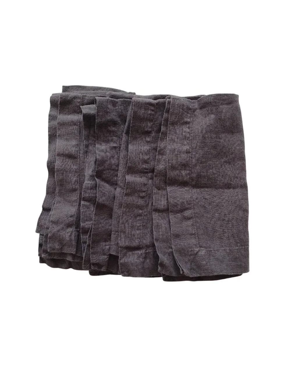 Crate and Barrel Linen Napkins Charcoal Gray Set of 4 20